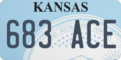 KS license plate 683ACE