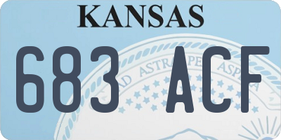 KS license plate 683ACF