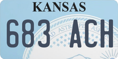 KS license plate 683ACH