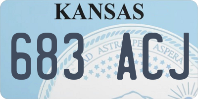 KS license plate 683ACJ