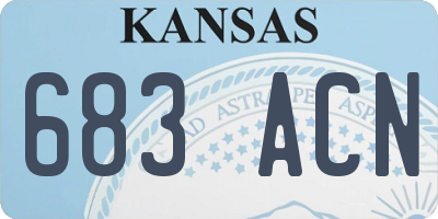 KS license plate 683ACN