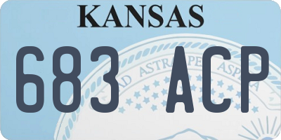 KS license plate 683ACP