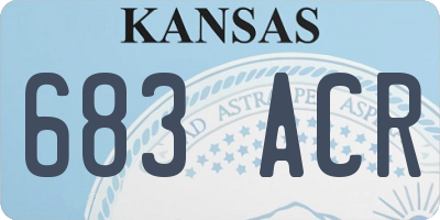 KS license plate 683ACR