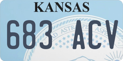 KS license plate 683ACV