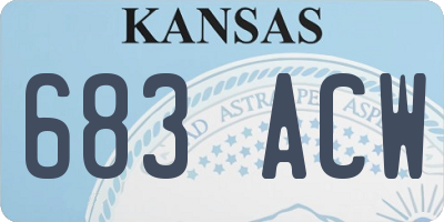 KS license plate 683ACW