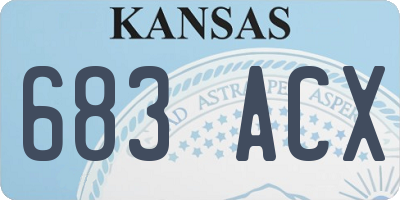 KS license plate 683ACX