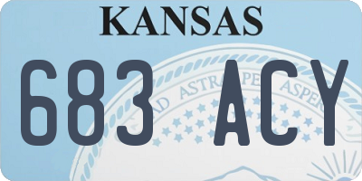KS license plate 683ACY