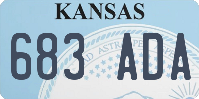 KS license plate 683ADA