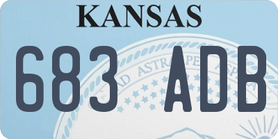 KS license plate 683ADB