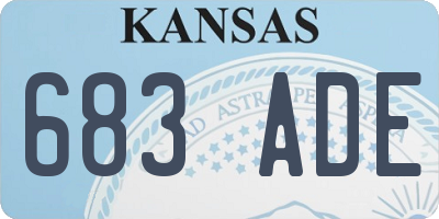 KS license plate 683ADE