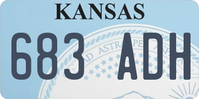 KS license plate 683ADH