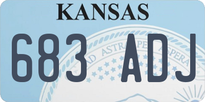 KS license plate 683ADJ