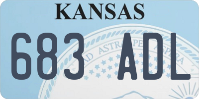 KS license plate 683ADL