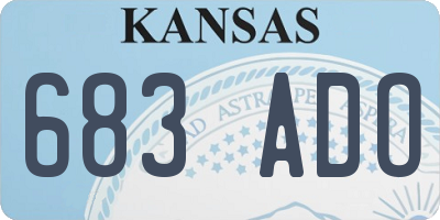 KS license plate 683ADO