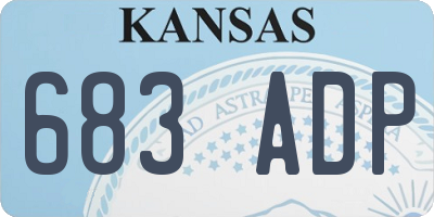 KS license plate 683ADP