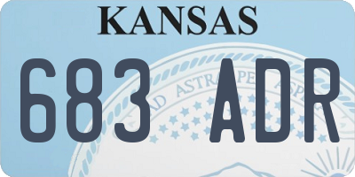 KS license plate 683ADR