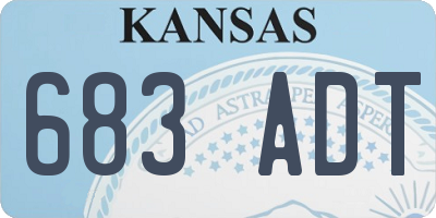 KS license plate 683ADT