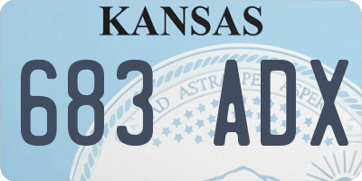 KS license plate 683ADX
