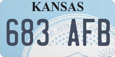 KS license plate 683AFB