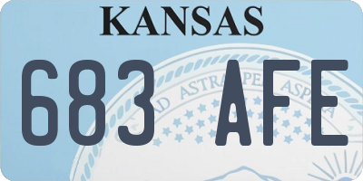 KS license plate 683AFE