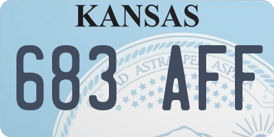 KS license plate 683AFF