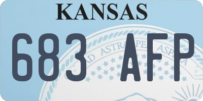 KS license plate 683AFP