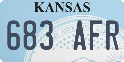 KS license plate 683AFR