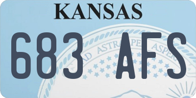 KS license plate 683AFS