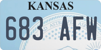 KS license plate 683AFW