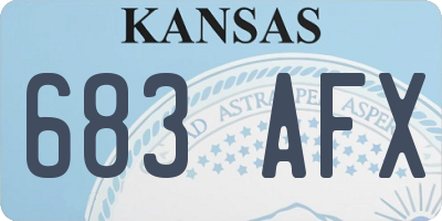 KS license plate 683AFX