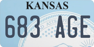 KS license plate 683AGE