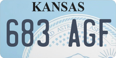 KS license plate 683AGF