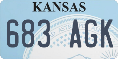 KS license plate 683AGK