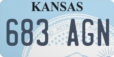KS license plate 683AGN