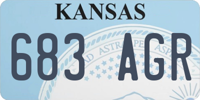 KS license plate 683AGR