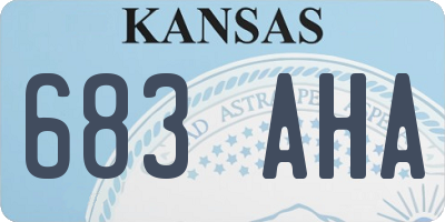 KS license plate 683AHA