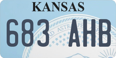 KS license plate 683AHB