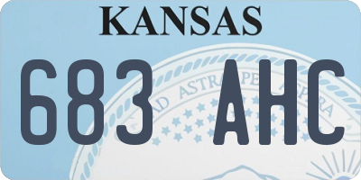 KS license plate 683AHC
