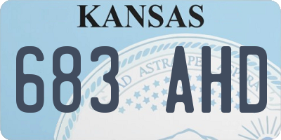 KS license plate 683AHD