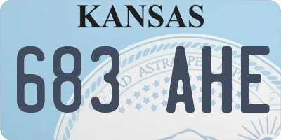 KS license plate 683AHE