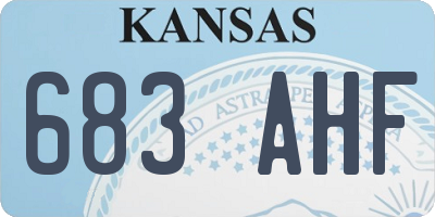 KS license plate 683AHF