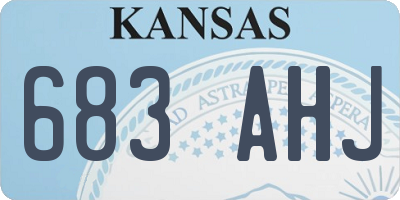 KS license plate 683AHJ
