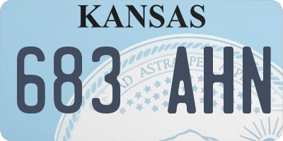 KS license plate 683AHN