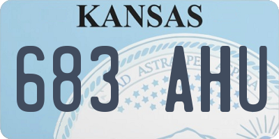 KS license plate 683AHU