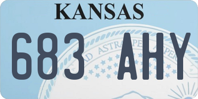 KS license plate 683AHY