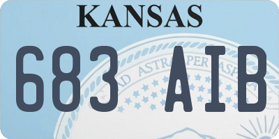 KS license plate 683AIB