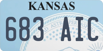KS license plate 683AIC