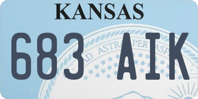 KS license plate 683AIK