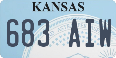 KS license plate 683AIW