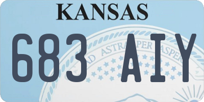 KS license plate 683AIY